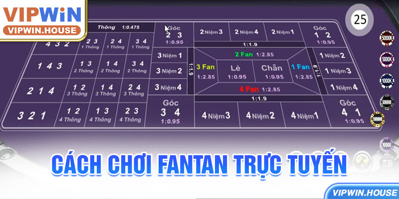 Cách chơi Fantan trực tuyến